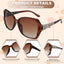4 Pack Oversized Women's Sunglasses - UV Protection - Large Frames