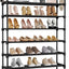 3-Tier Stackable Shoe Rack Organizer with 5 Hooks for Closet, Entryway and Garage