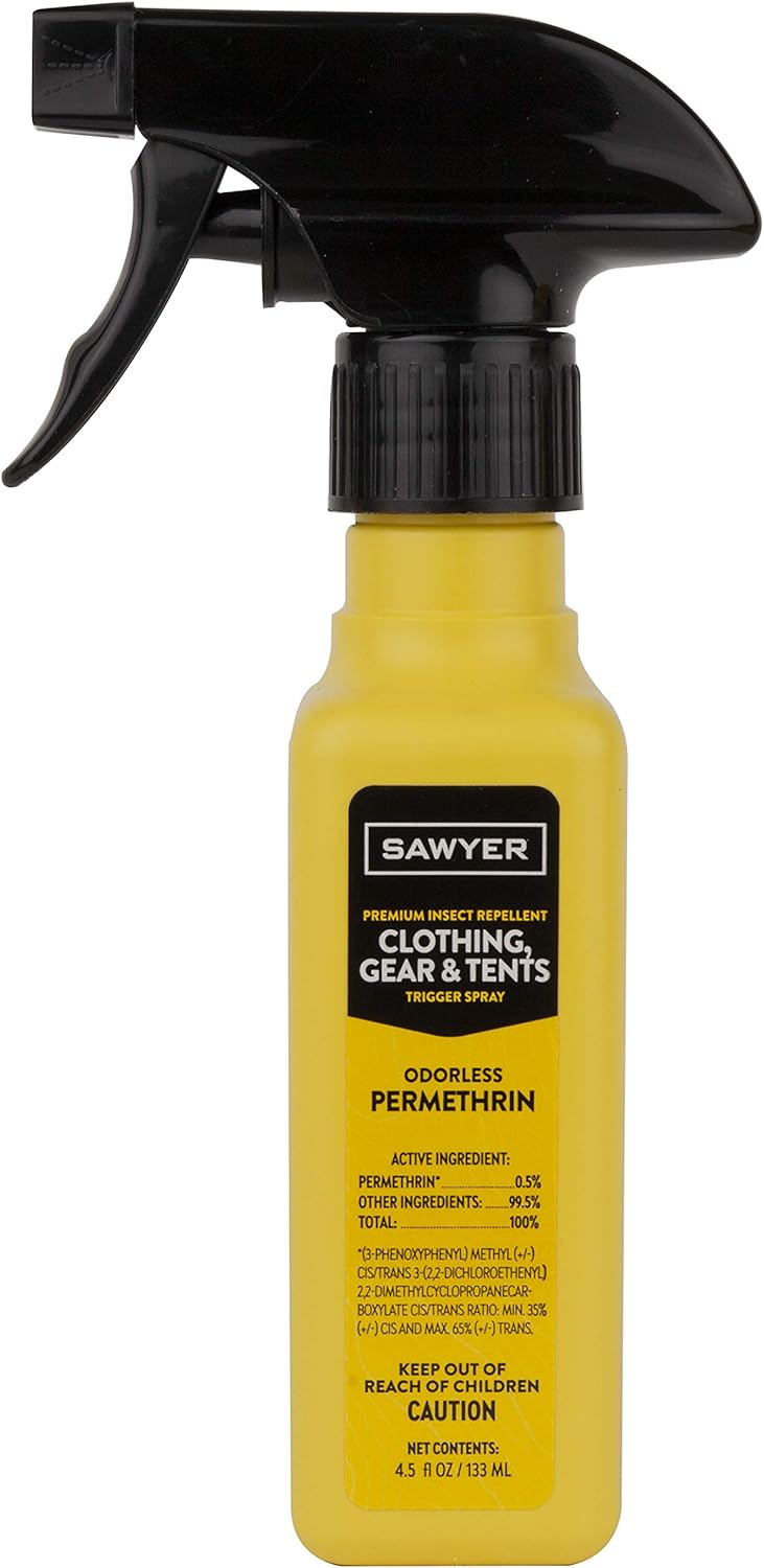 Sawyer Products SP645 Permethrin Premium Insect Repellent for Clothing, Gear & Tents Trigger Spray, 4.5-Ounce, 6 Bottles