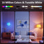 6-Pack Smart Wi-Fi LED Light Bulbs - Color Changing and Dimmable - Compatible with Alexa and Google Home