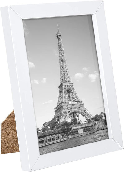 Upsimples 5x7 Picture Frame with Real Glass,Bulk Photo Frames for Wall or Tabletop Display,Set of 14,White
