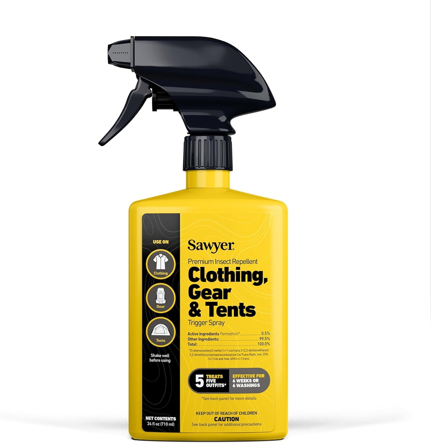 Sawyer Products SP657 Premium Permethrin Insect Repellent for Clothing, Gear & Tents, Trigger Spray, 24-Ounce