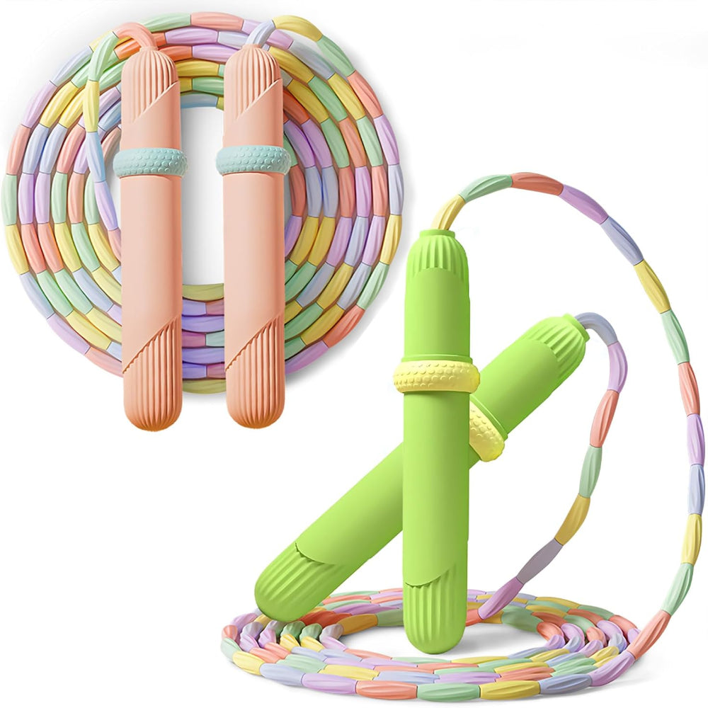 Bedded Jump Rope Adjustable Beaded Jump Rope – Kids & Adults Fitness Use – Tangle-Free ...
