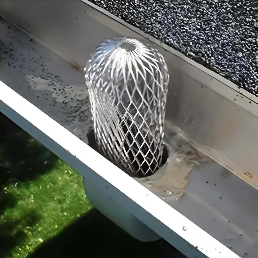 Gutter Downspout Guards - Aluminum Leaf Filter Strainer - Expandable Debris Blocker