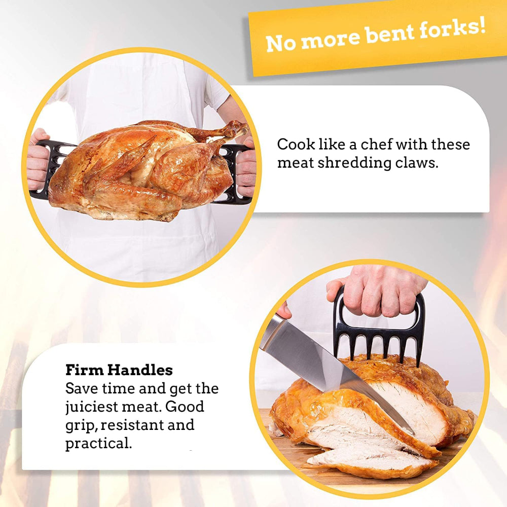 BBQ Meat Claws for Shredding Pulled Pork, Beef, Chicken, and Barbecue Meats