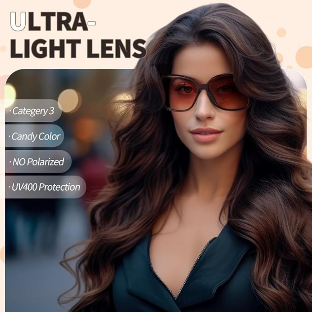 4 Pack Oversized Women's Sunglasses - UV Protection - Large Frames