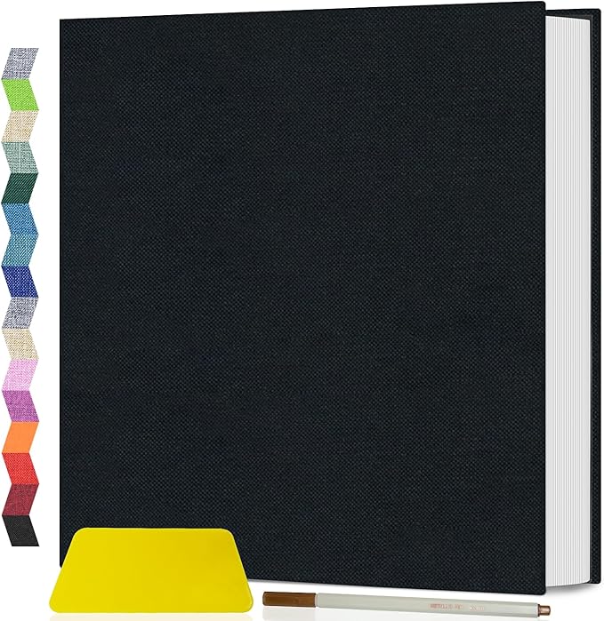 Self-Adhesive Scrapbook Photo Album for 4x6 to 8x10 Pictures