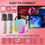 Mini Karaoke Machine with 2 Microphones - Portable Bluetooth Speaker with Wireless Microphones