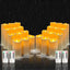 12-Pack Waterproof Outdoor Flameless LED Pillar Candles with Remote Control and Timer