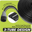 25FT Soaker Hose - Flat Irrigation Hose with Garden Staples for Lawn Garden Watering