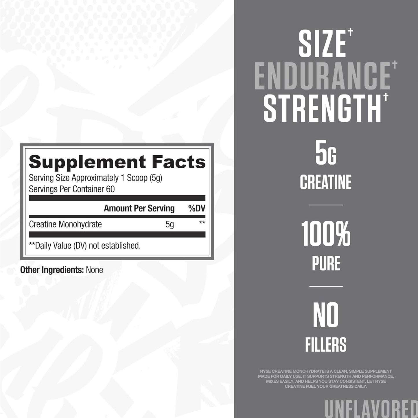RYSE Creatine Monohydrate – Premium Creatine for Performance, Strength & Endurance