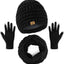 Kids Winter Beanie Hat, Scarf &amp; Gloves Set – Fleece Lined Cold Weather Accessories