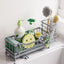 Kitchen Sink Caddy Sponge Holder with Brush Storage and Stainless-Steel Organizer
