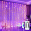 300 LED Curtain Fairy Lights – Dimmable String Lights with Remote, Timer & 8 Modes, USB Powered