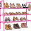 3-Tier Stackable Shoe Rack Organizer with 5 Hooks for Closet, Entryway and Garage