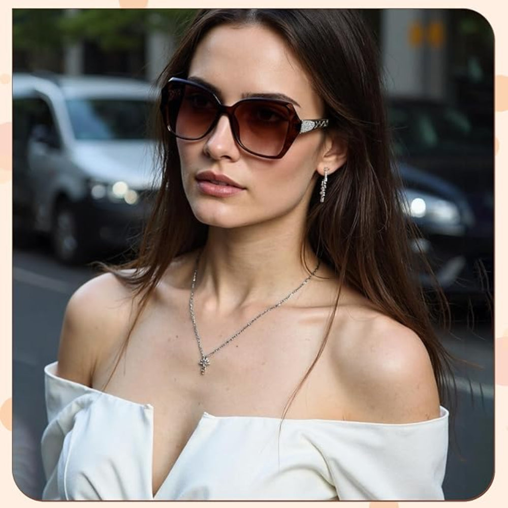 4 Pack Oversized Women's Sunglasses - UV Protection - Large Frames