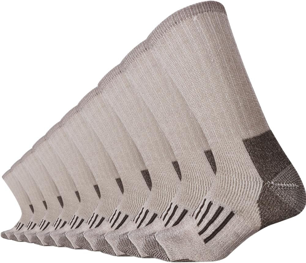 10 Pairs Merino Wool Cushion Crew Socks