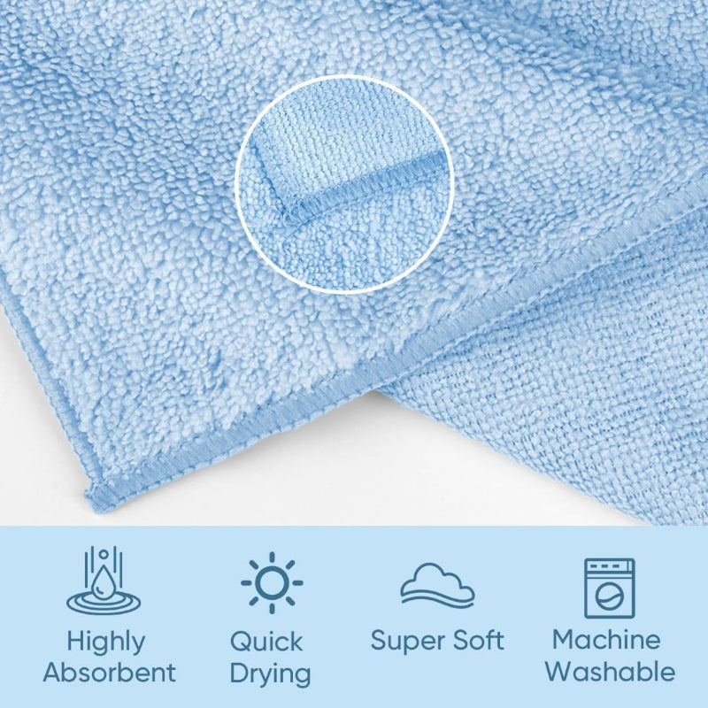 Microfiber Washcloths- Highly Absorbent and Soft Face Towel, Multi-Purpose 