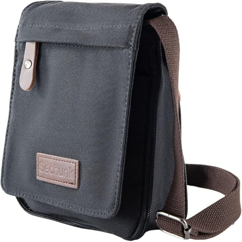 Canvas Messenger Bag – Vintage Crossbody Shoulder Bag for Travel Work Everyday Use