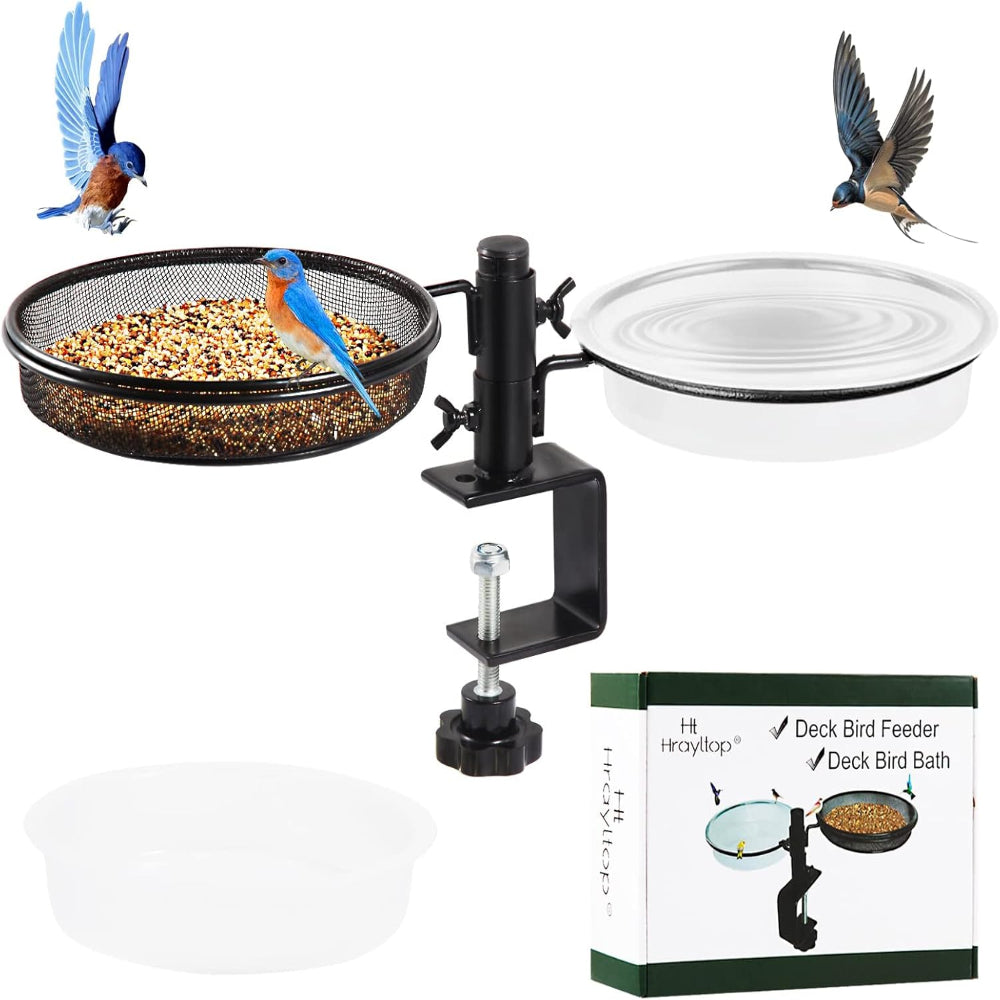 Hanging Bird Feeder Bath – 2 In 1 Outdoor Metal Tray for Garden Bird Feeding