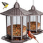 2-Pack Hanging Bird Feeders – Retro Pagoda Outdoor Seed Feeders for Wild Birds