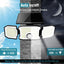 2-Pack Solar Motion Sensor Flood Lights with 3 Adjustable Heads and 200 LEDs