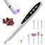 2-in-1 Portable Cordless Electric Nail Drill Kit for Beginners - White