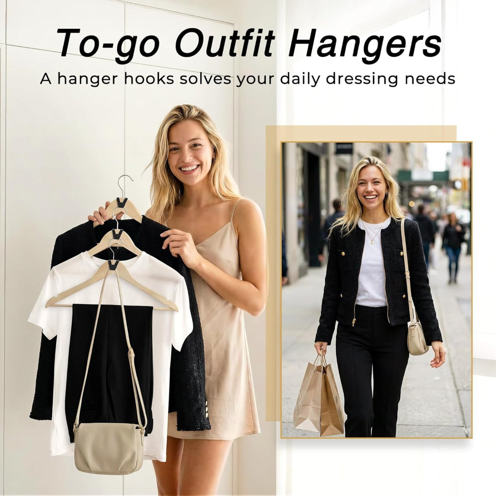 60-Pack Hanger Hooks – Space Saving Closet Connector Hooks for Clothes Organization