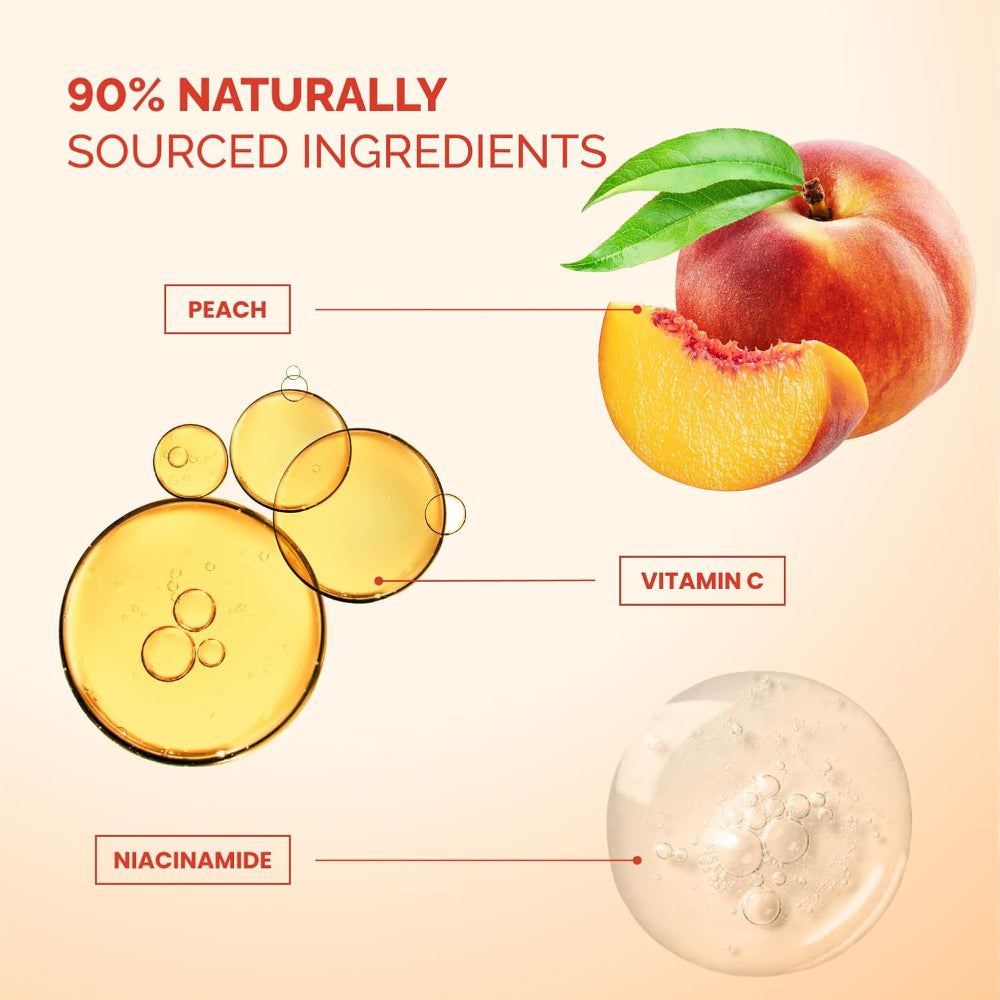 5-Pack Vitamin C Facial Sheet Masks – Glow Rejuvenating Korean Skincare with Peach Extract