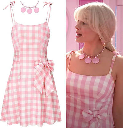Women's Costume Dress Outfit Adult Pink Party Movie Cosplay Halloween Costume with Accessories
