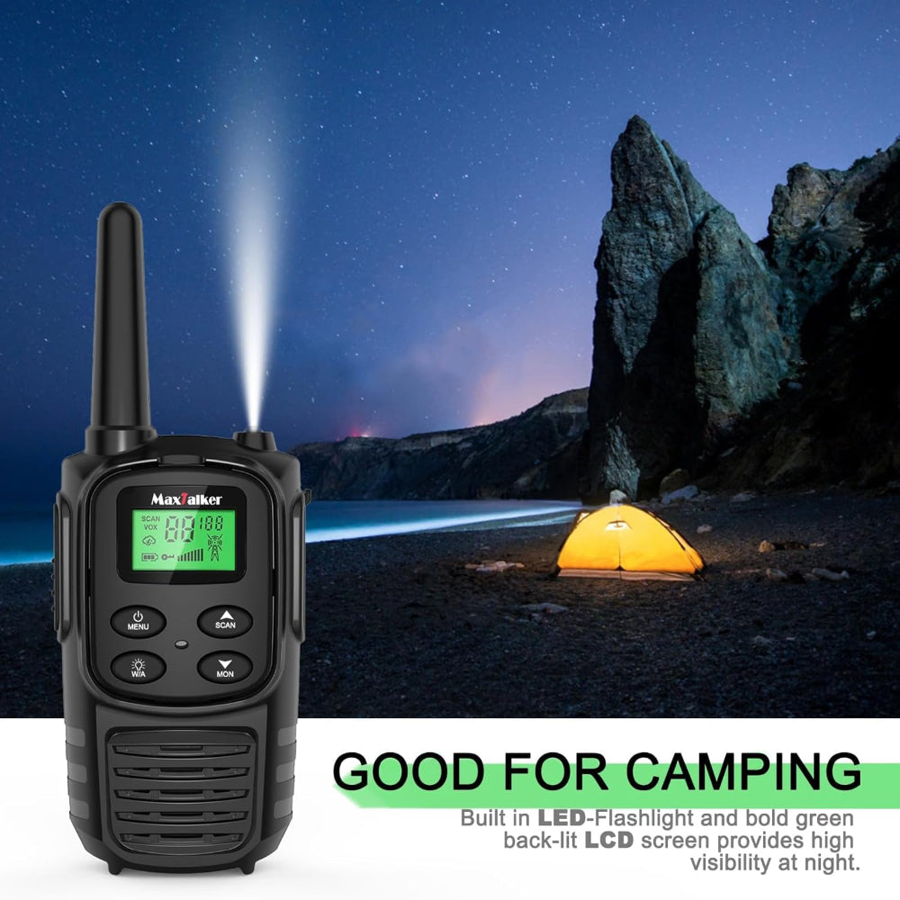 Walkie Talkies Long Range - Rechargeable Two Way Radios with NOAA, VOX and Flashlight