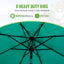 9 Foot Patio Market Umbrella with Tilt and Crank for Outdoor Table Shade