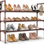 3-Tier Stackable Shoe Rack Organizer with 5 Hooks for Closet, Entryway and Garage