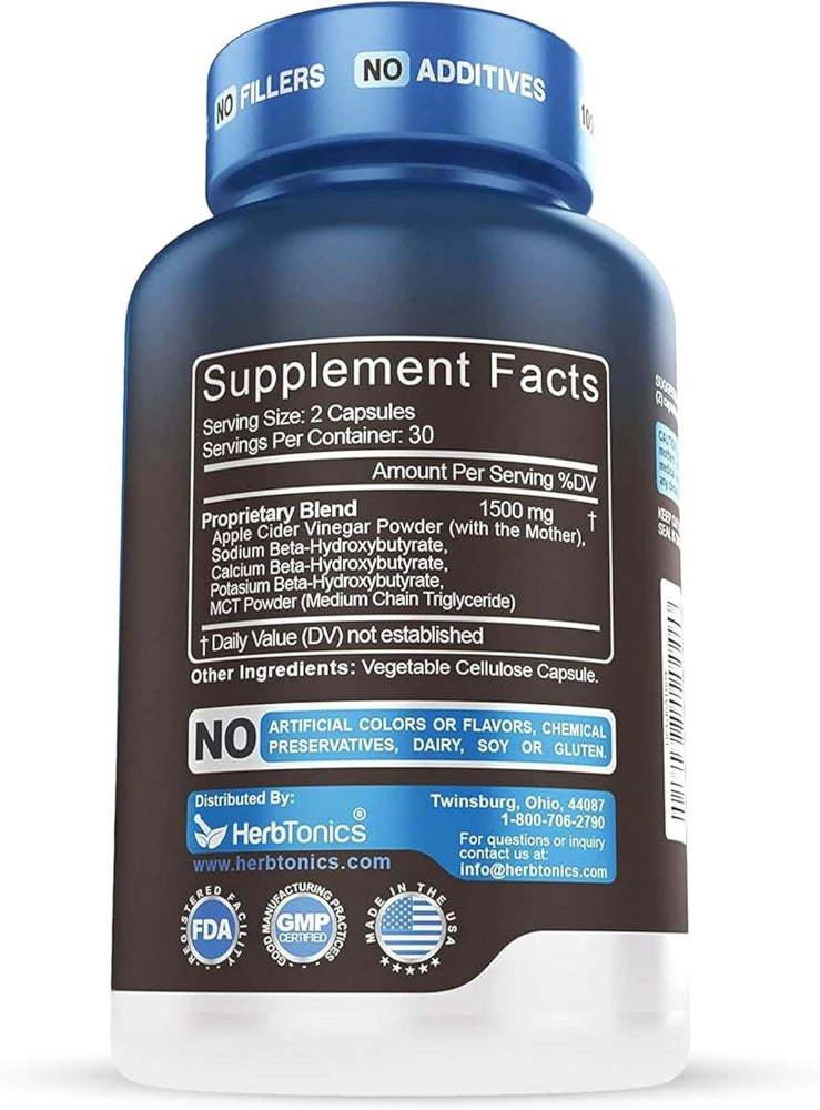 Apple Cider Vinegar Keto BHB Supplement    Appetite & Metabolism Support