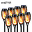 6-Pack Solar Torch Lights with Flickering Flame, Waterproof Outdoor Lighting for Garden