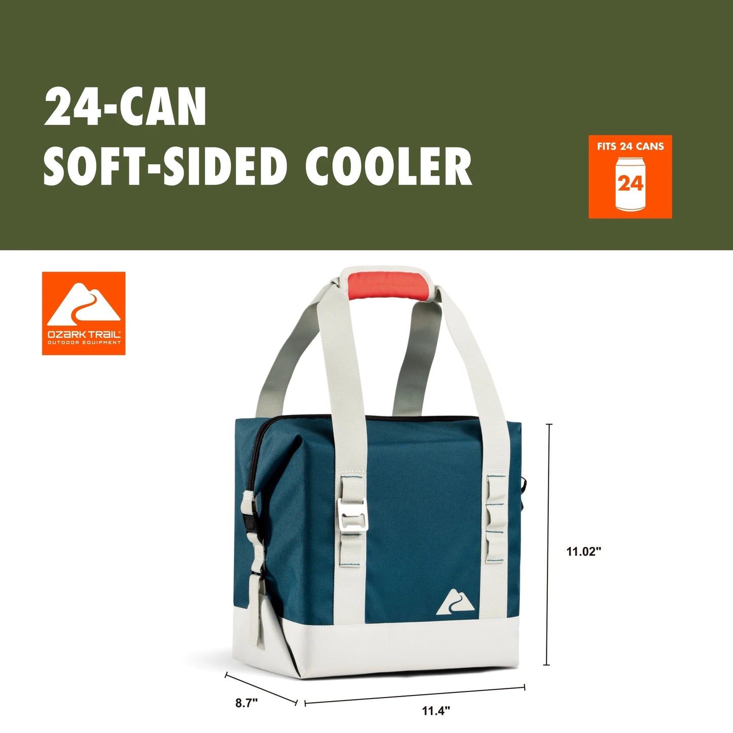 Soft Sided Cooler Bag - Insulated Folding Lunch Cooler for Travel Camping and Outdoor Use