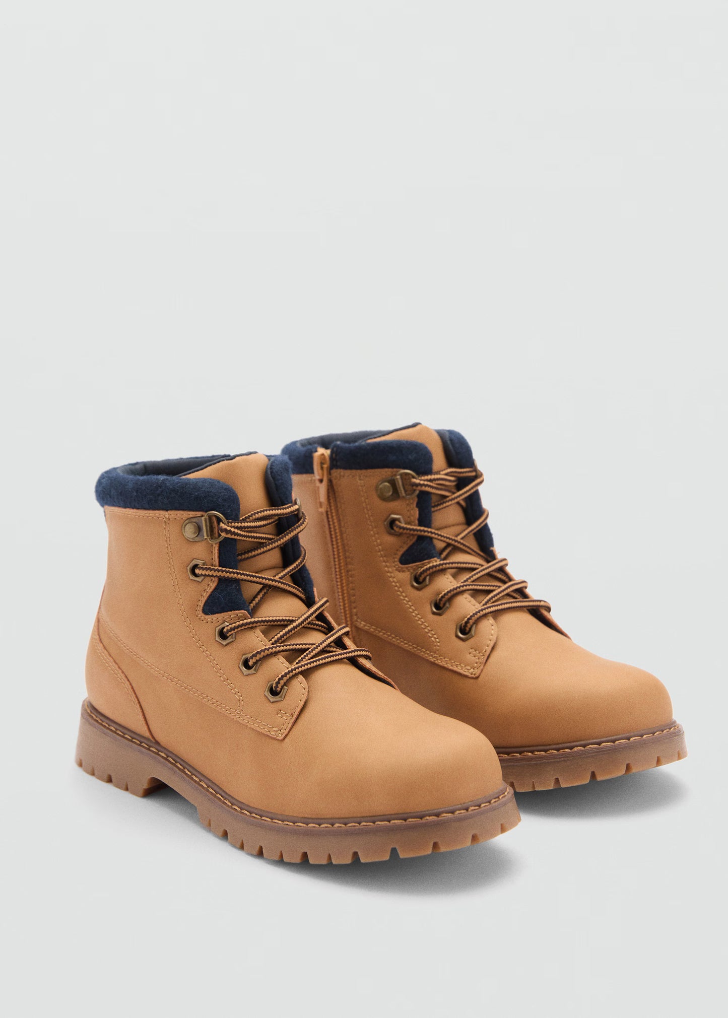 MANGO Boys’ Lace-Up Mountain Boot - Size 2.5