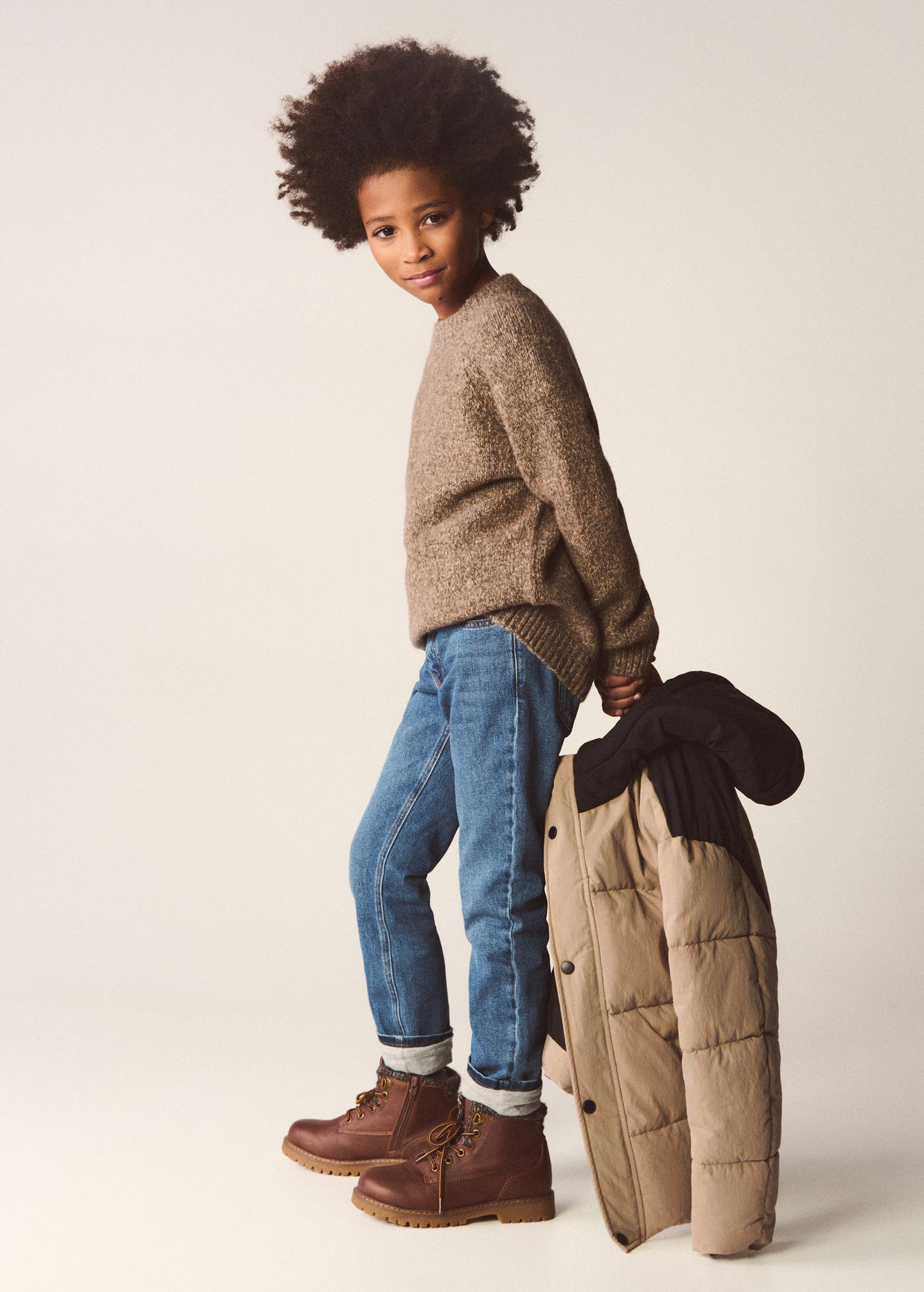 MANGO Boys’ Lace-Up Mountain Boot - Size 2.5