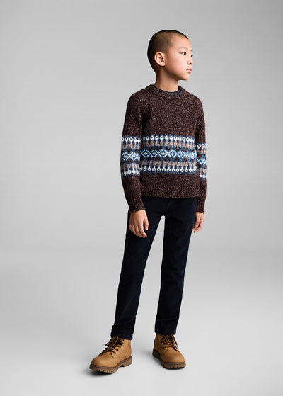 MANGO JACQARD KNIT SWEATER SIZE-9