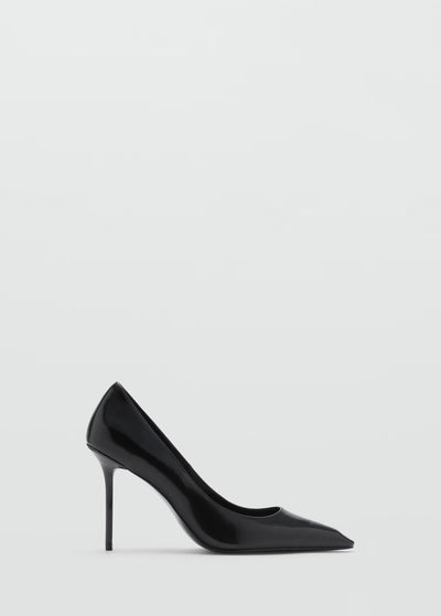 Leather Stiletto Heel Shoe – Timeless Elegance SIZE-8.5