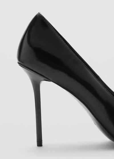 Leather Stiletto Heel Shoe – Timeless Elegance SIZE-8.5