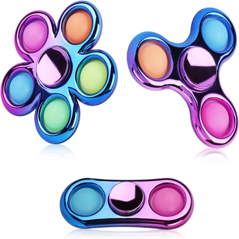 3 Pack Pop Fidget Spinners - Stress Relief 