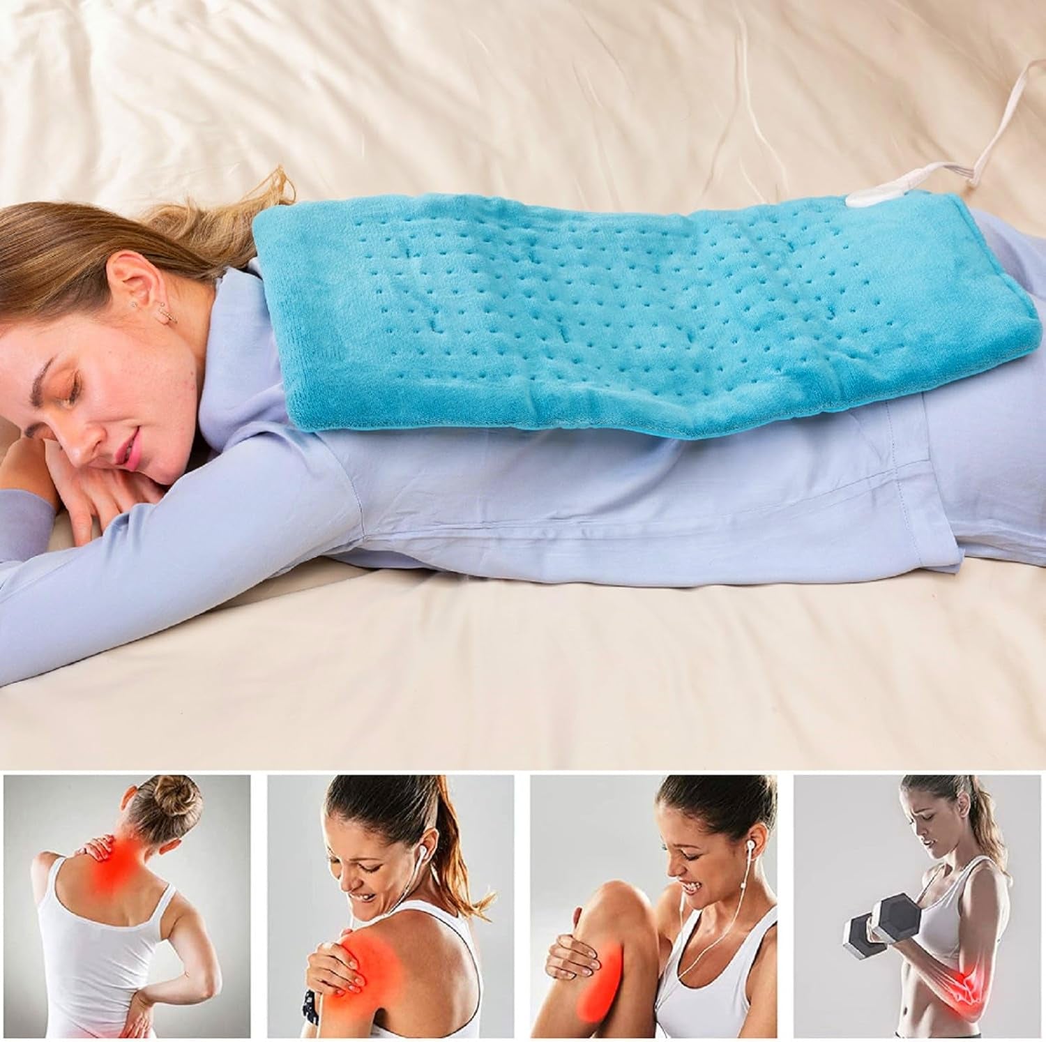 Heating Pad for Back, Neck and Shoulder Pain Relief