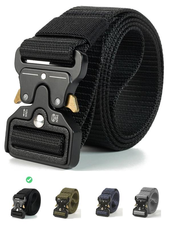 Men's Heavy Duty Quick Release Metal Buckle Nylon Belt