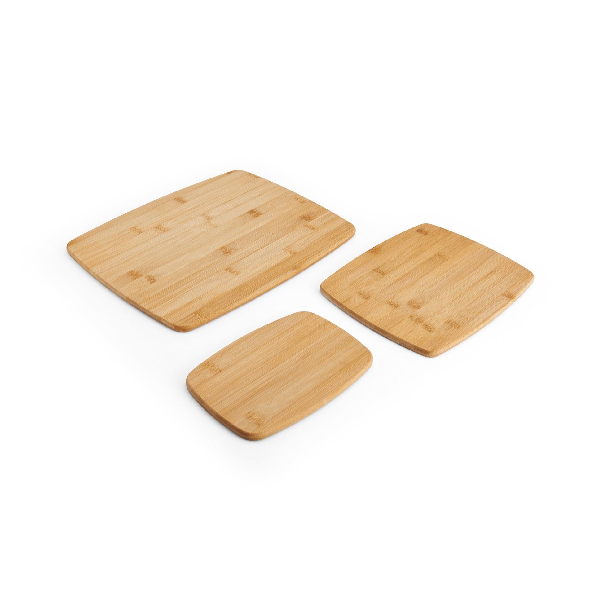 3-Piece Bamboo Wood Kitchen Cutting Board Set