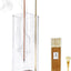  Ceremony Wooden Incense Holder for Sticks with Glass Ash Catcher - Includes 20 Incense Sticks and a Ash Brush
