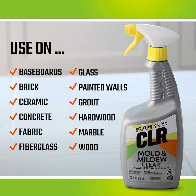 CLR Mold & Mildew Clear, Bleach-Free Stain Remover - EPA Safer Choice 