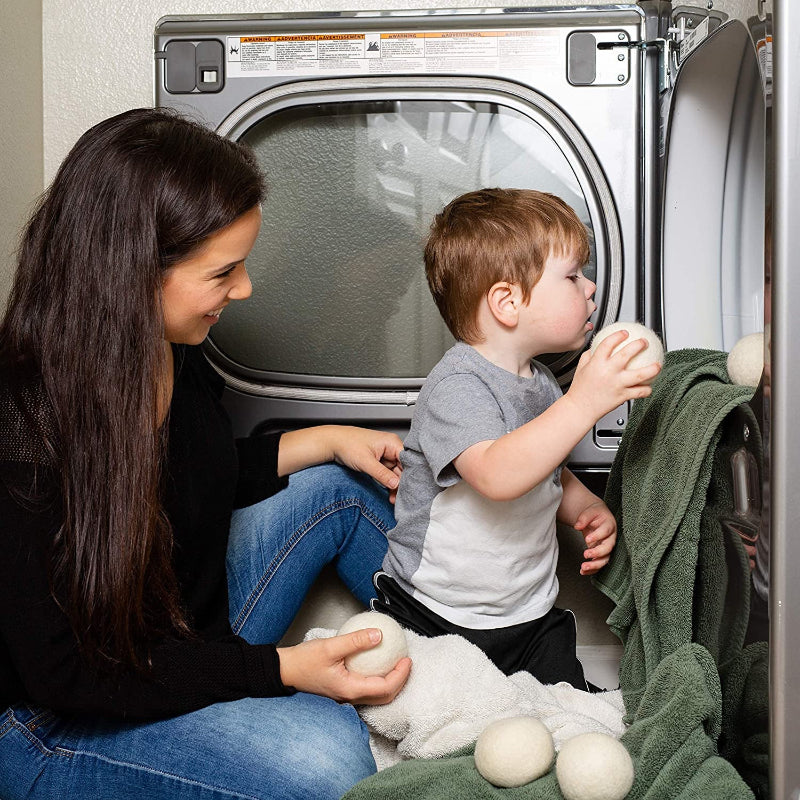  Wool Dryer Balls XL, 100% New Zealand Wool, Reusable Natural Fabric Softener