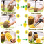 Stainless Steel Pineapple Corer and Slicer with Sharp Blade for Fruit Rings and Diced Pineapple - Black