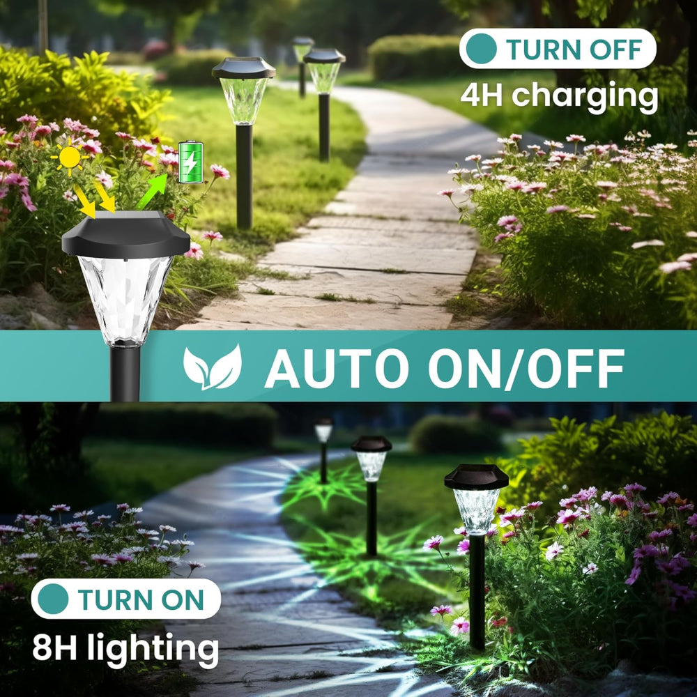Solar Garden Lights – Waterproof Outdoor Pathway Lights for Yard and Patio Landscape